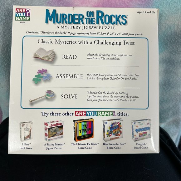 Murder on the Rocks Classic Mystery Jigsaw Puzzle - 100 Piece Puzzle - Picture 2 of 2